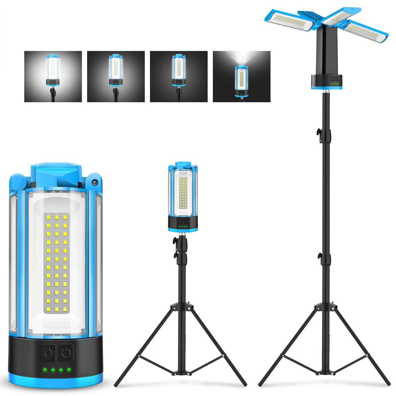 4100LM 3 Modes Foldable Work Light With Bracket 10400Mah Camping LED Telescopic Flashlight Rechargeable Emergency Lamp Outdoor C250928