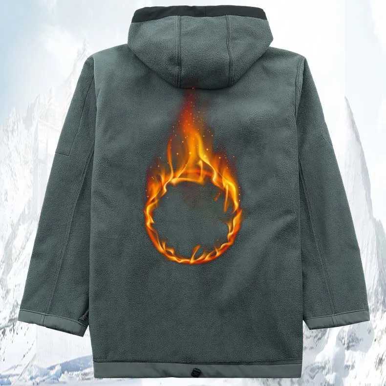 Outdoor Hiking Fleece Set Men Winter Tactical Suits Wearresisting Windproof Waterproof Warm Jacketpant Camping Treking Sets W250928