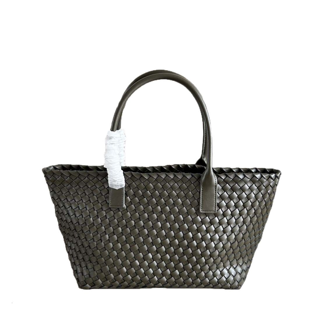 New Women's Knitted Handbag 2025 Fashion Designer Large Capacity Mommy Bag Single Shoulder Genuine Leather Women's Bag