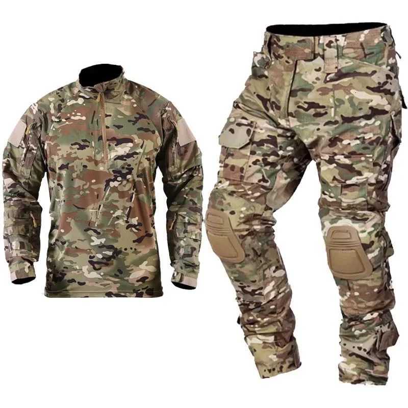 Tactical Milita Uniform Suits Camouflage Suit Hunting Shirts Pants Airsoft Paintball Clothes Sets Outdoor Camo Uniform Force W250928