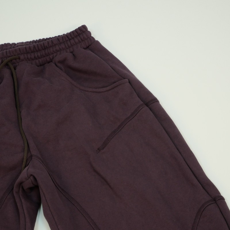 Autumn Men's Loose Cotton Pants - Line Patchwork Design, Retro Casual Style, Breathable, Customizable Pattern-06007