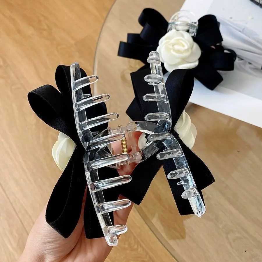 1PC Camellia Bow Hair Clip for Women Elegant Shark Clip HighEnd Hair Accessory for Back of Head W250928
