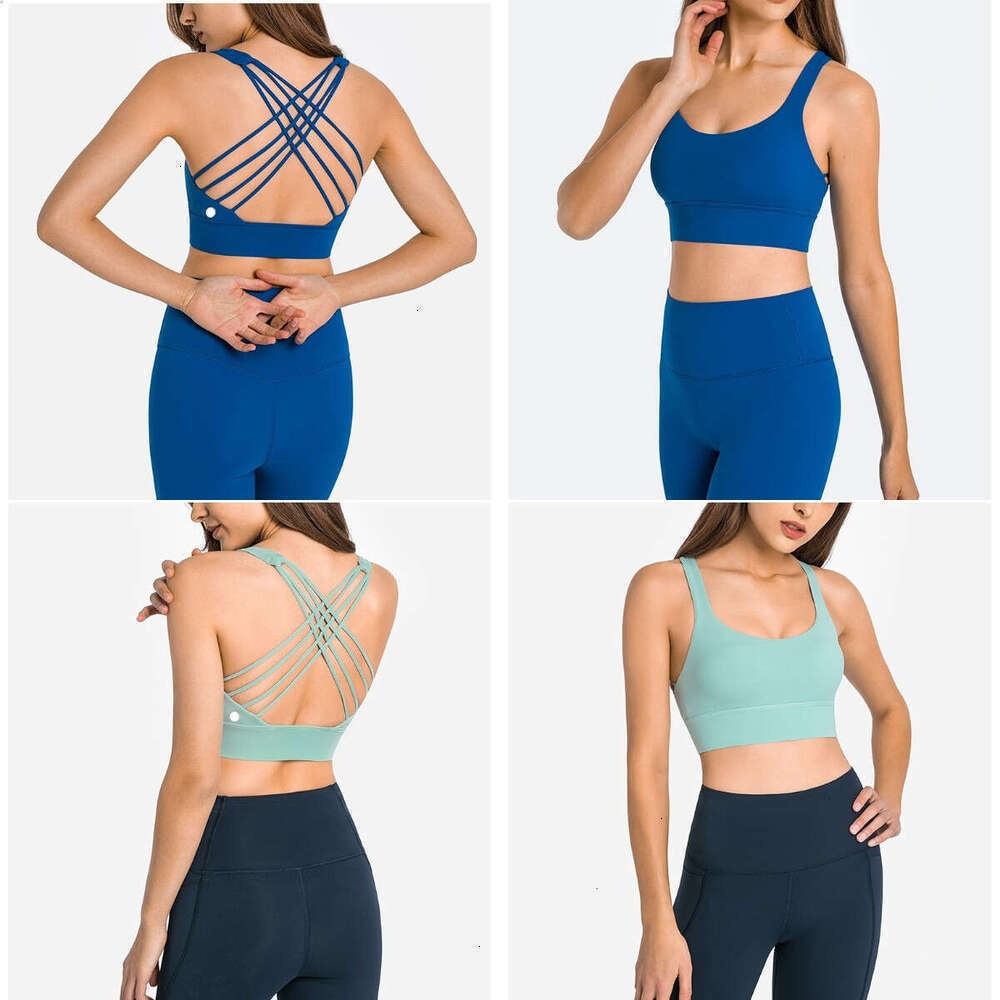 Sports Full Cup Bra Back Cross Push Up luluity lemonion sets Gym Crop Tops luluity lemonion Shirts Quick-drying Running Bras