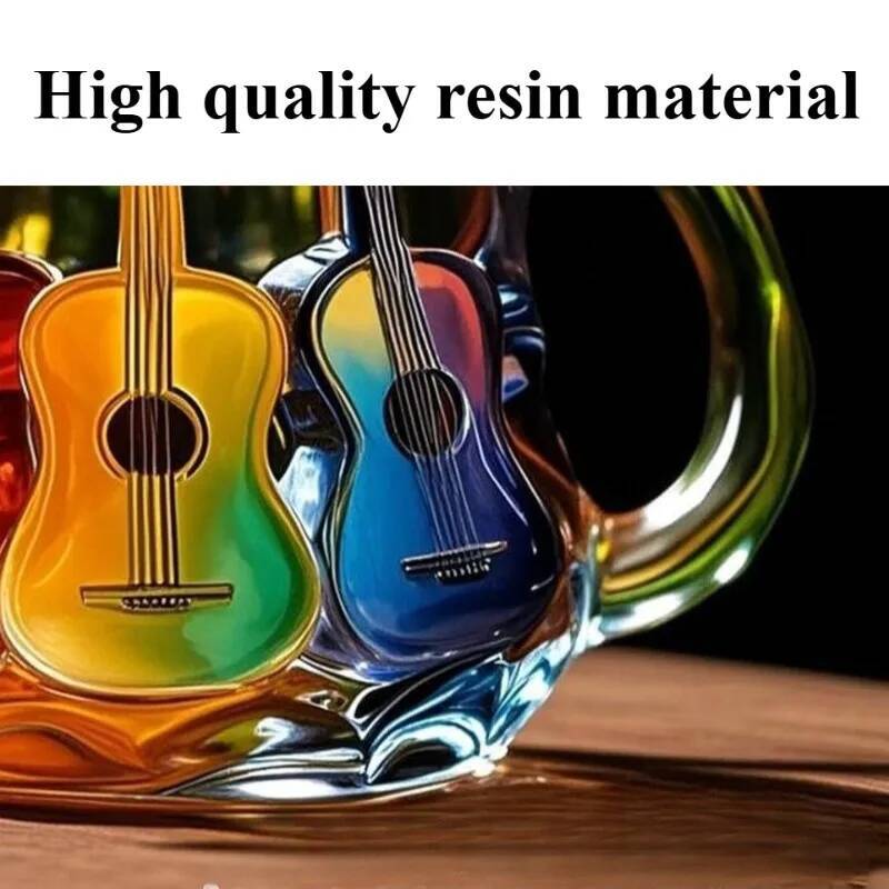 Design Guitar Art Mug Aesthetic Household Beer Hand Painting Cute Mugs Creative Birthday Gift Wedding Decoration high-quality