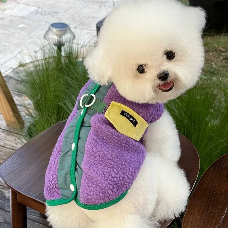 Buttonfastening Pet Clothing Teddy Winter Coat Bichon Frise Colourblock Waistcoat Maltese Sleeveless et X250928