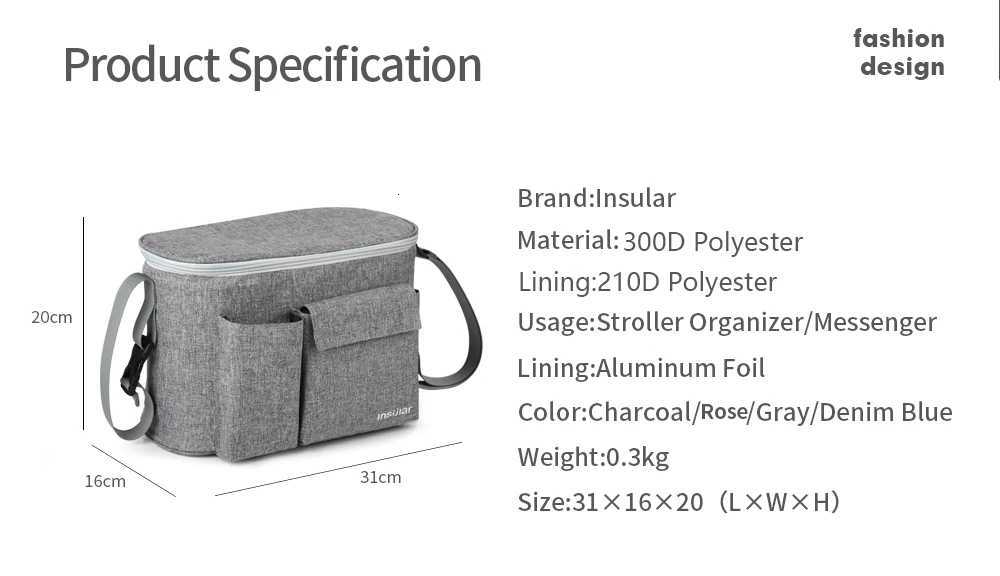 INSULAR Baby Diaper Bags Stroller Nappy Hanging Packages Materni Nursing Tote Pack Pram Buggy Cart Mommy Infant For TravellingXJ250928