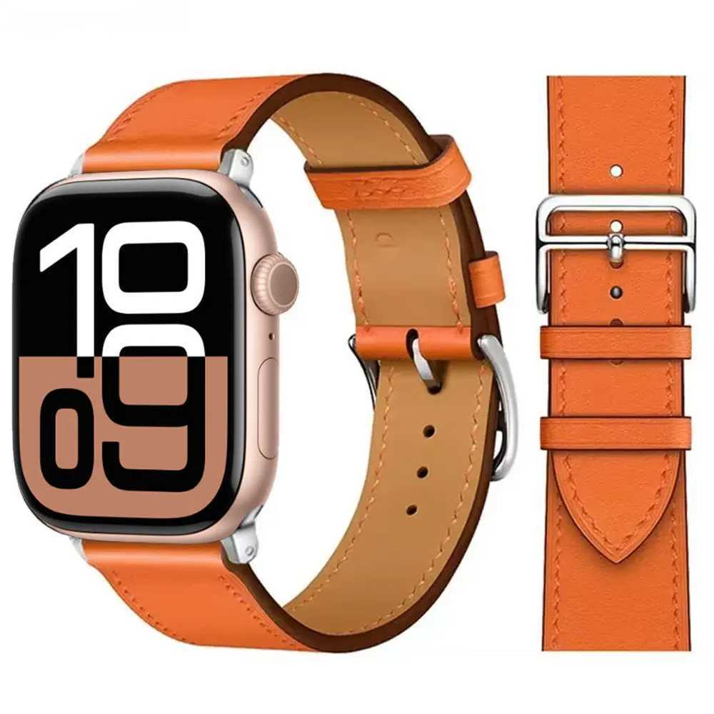Leather strap For Apple watch band 44mm 45mm 41mm 40mm watchbands Loop bracelet for iWatch ultra 2 49mm series 10 9 8 7 6 5 4 SE W250928