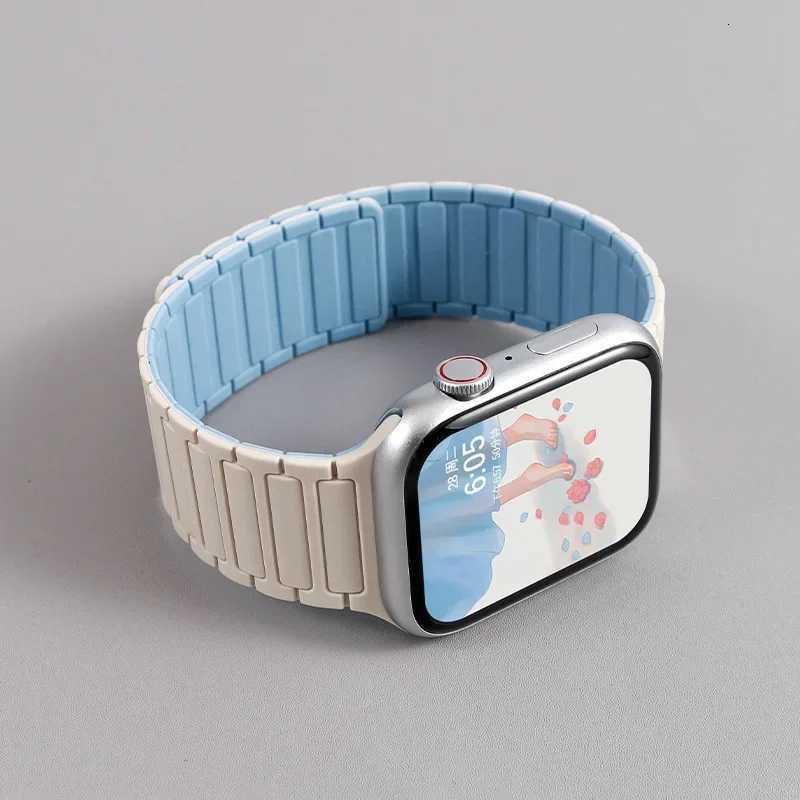 Silicone Strap for Apple Watch Ultra 3 2 1 49mm 11 10 42mm 46mm Magnetic Sports Bracelet Series 9 8 7 6 5 SE 45mm 41mm 44mm 40mm W250928