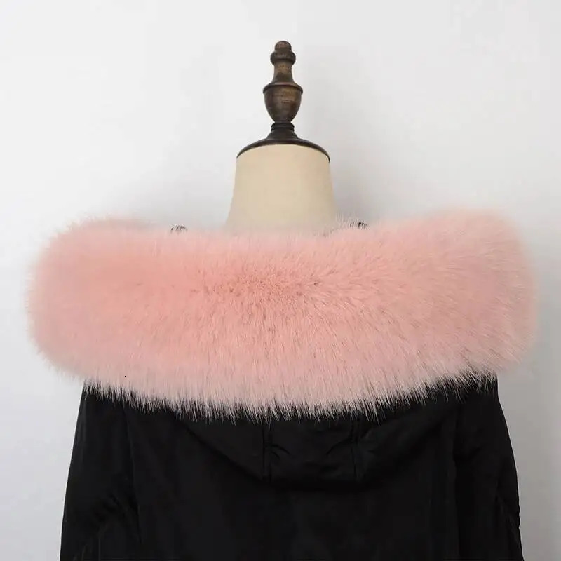 Women Faux Fox Fur Collar Shawl Furry Fur Collar For Winter Coat Hood Fur Decor Fur Scarf Parkas Coat Fur Collar Scarves 250928