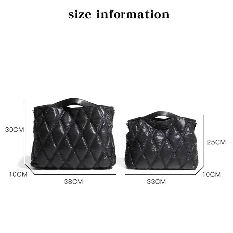 Fashion Lingge Quilted Puffer Tote Designer Padded Women Handbags Casual Nylon Shoulder Crossbody Bags Large Capacity Bag high-quality