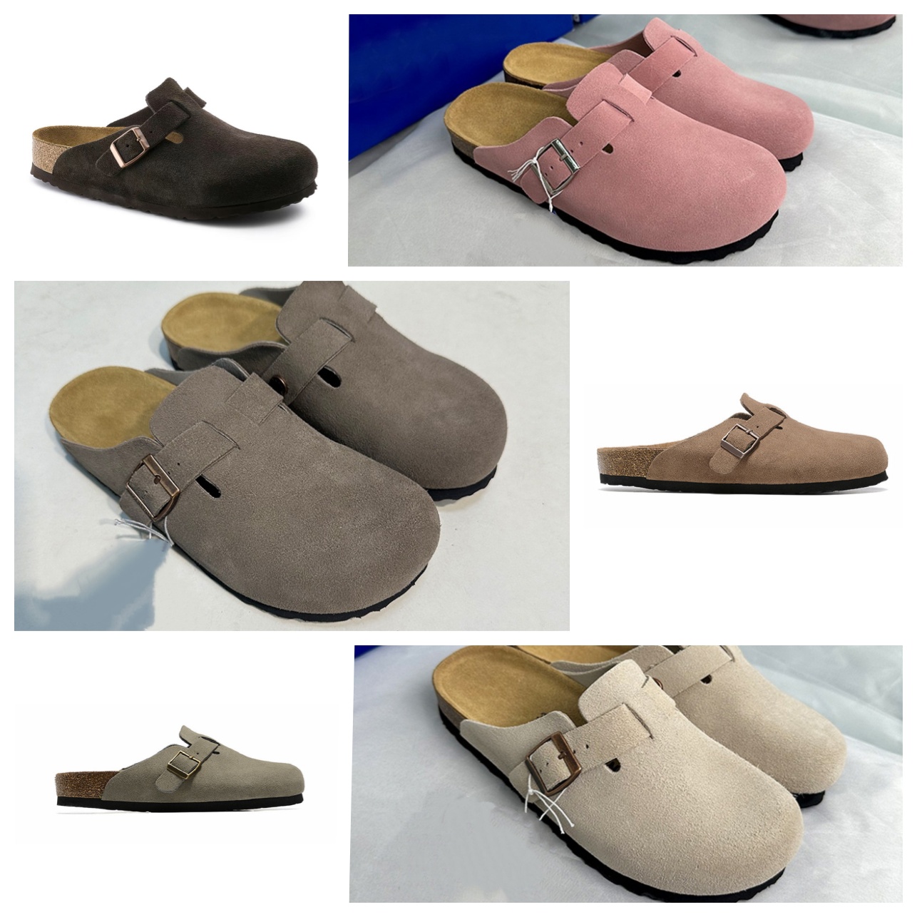 Designer slides Luxury brand sandals womens slippers cork clogs sandals genuine leather for Women beach sandals mens slippers Clogs High Quality desig