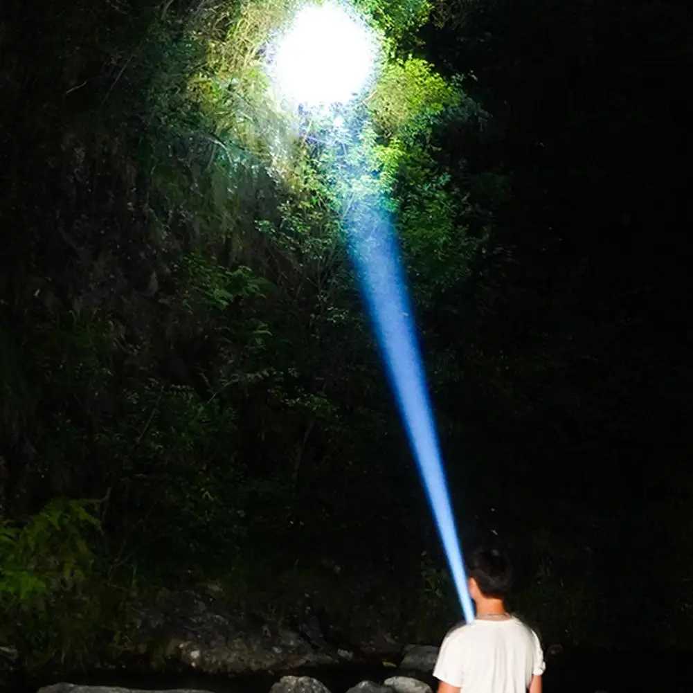 Powerful LED Flashlight USB Rechargeable Waterproof Ultra Bright Tactical Flashlight Outdoor Tactical Zoom Camping Light D250928