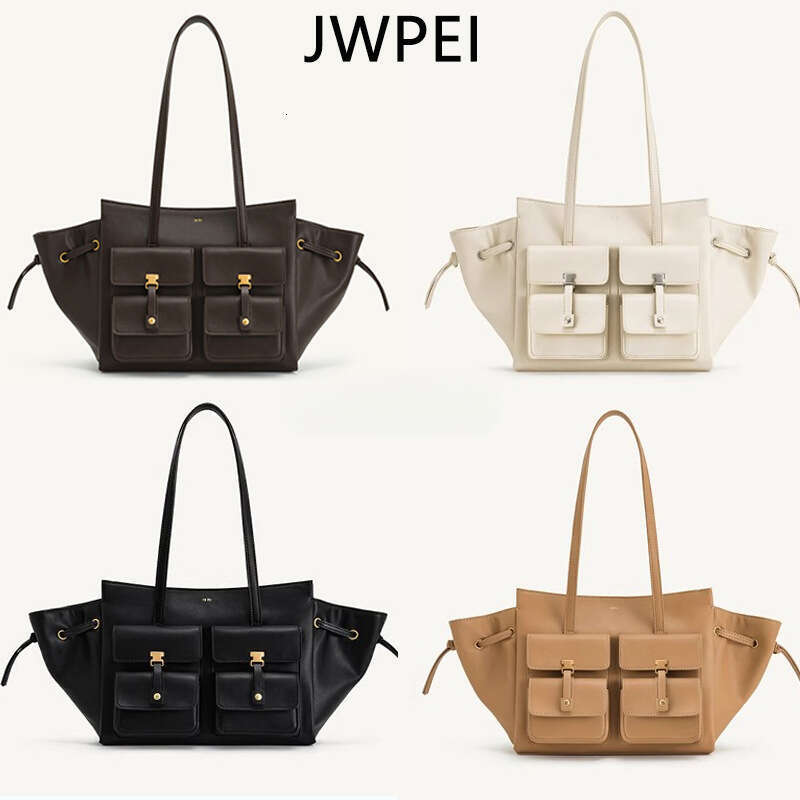 designer bag Luxury bag JWPEI Pocket Handbag Linda Motorcycle Tote Bag for Women Large Capacity Commuter Shoulder Underarm 2025 New Model