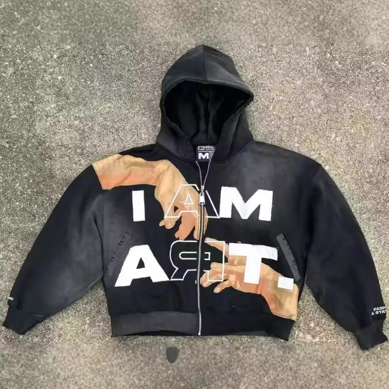 Designer Men's Hoodies Y2k Streetwear Sweatshirt Letter Prints Graphics Zipper Hoodie Autumn and Winter Loose Sweatshirt Man Clothes sudadera hom