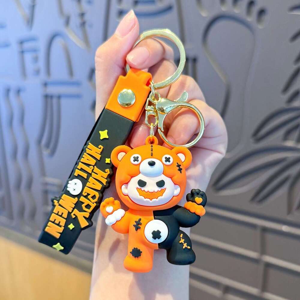Halloween Pumpkin Lantern Creative Cartoon Keychain Pendant Gift for Friends Small Item