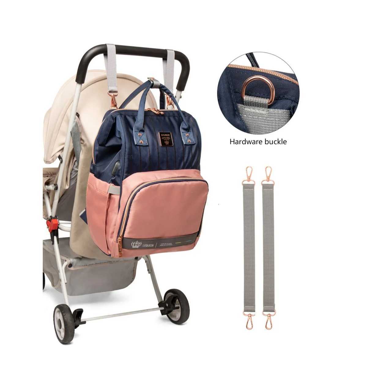 LEQUEEN Baby Diaper Backpack Fashion Mummy Travel Stroller Bags Large Capaci Mother Bag Carrying Pregnant Baby Nappy BackpackXJ250928