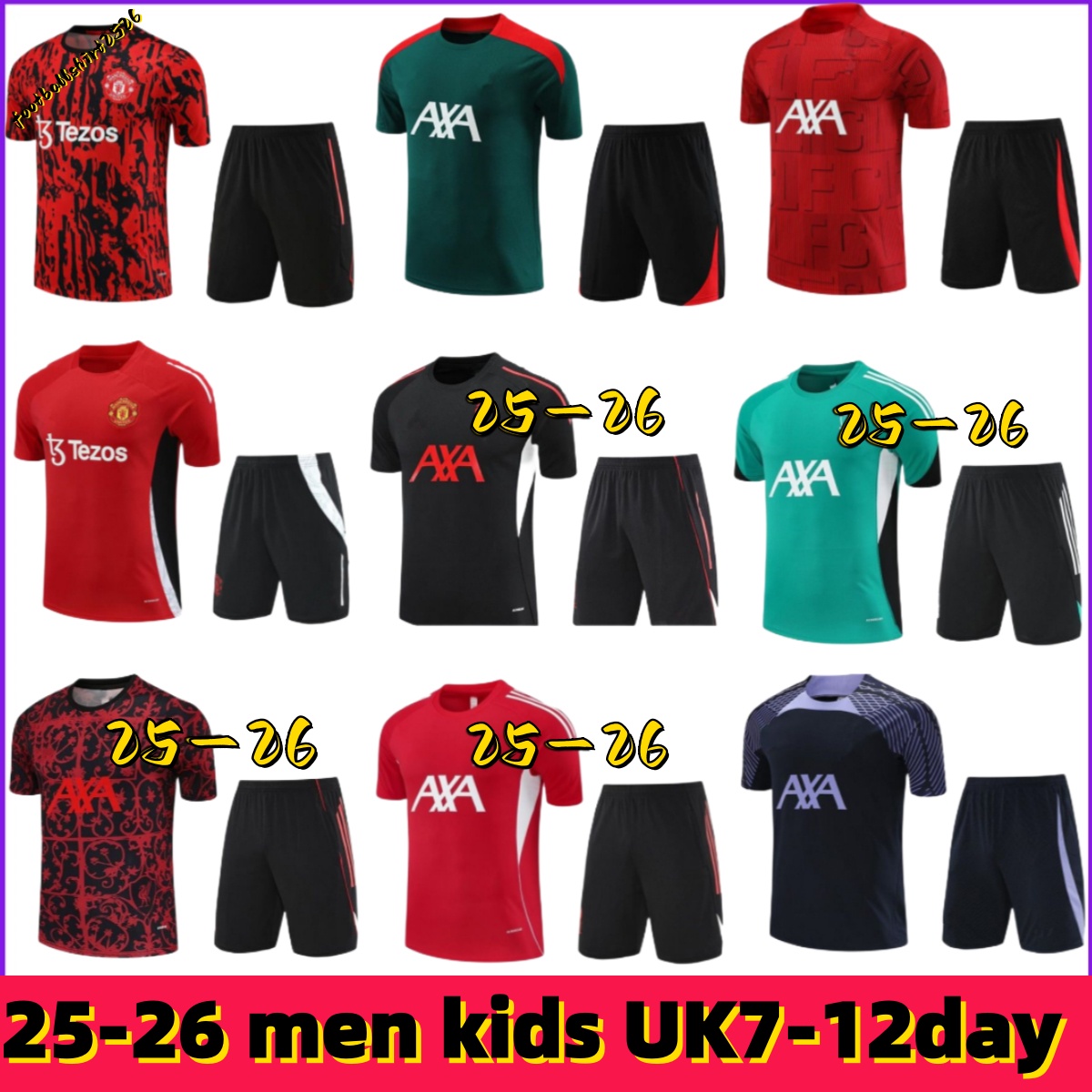 2025 26 LFC Liverp tracksuits Short sleeve Football Training Suit MEN Kids kit 25 26 MAC ALLISTERMAC DIOGO JOTA SZOBOSZLAI Sportswear Survatment Chanda