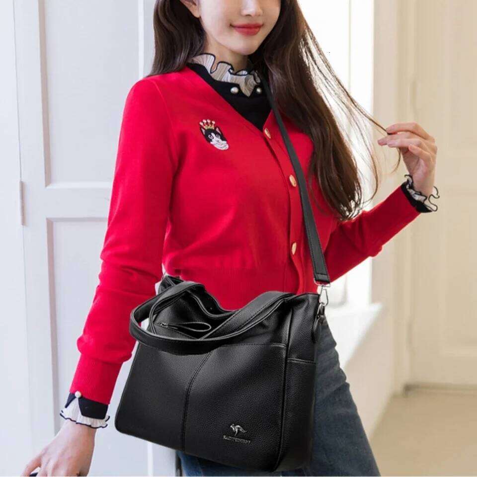 Genuine Brand Soft Leather Hand Bag Handbags Designer Female Shoulder Crossbody Tote Bags for Women Sac
