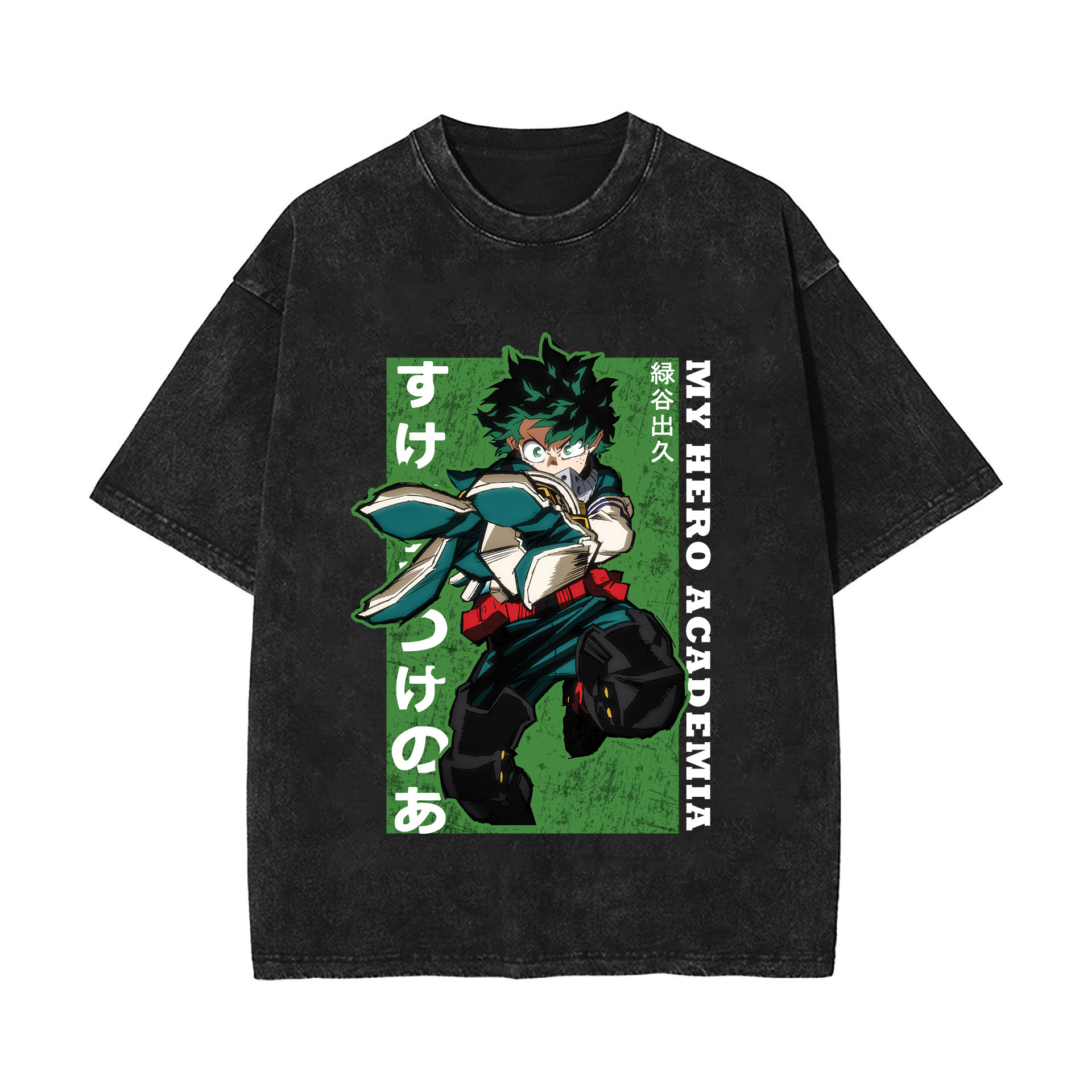 2025 New Summer Anime My Hero Academia European-Style Washed Vintage Short-Sleeve T-Shirt - TT8795