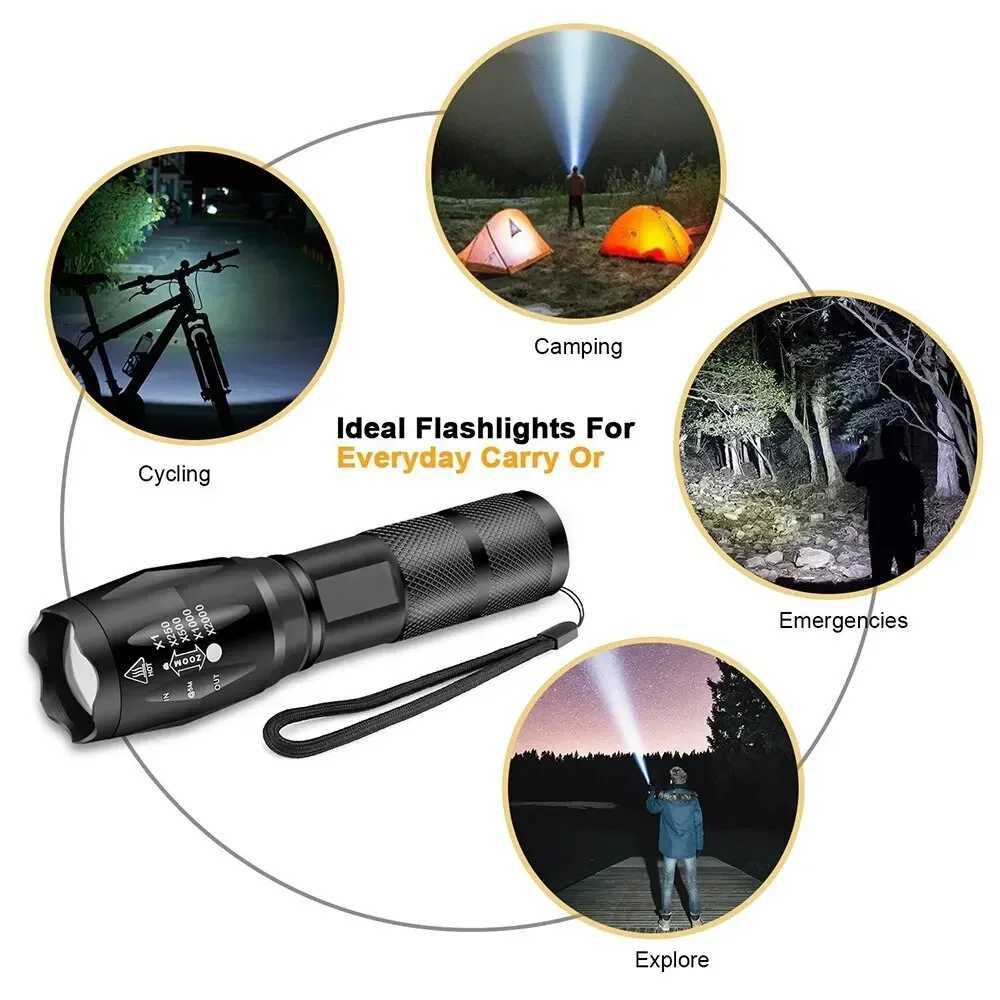 Outdoor handheld Flashlight Small Strong Light Portable Outdoor Rechargeable Super Bright Work Light Multifunctional Flashlight C250928