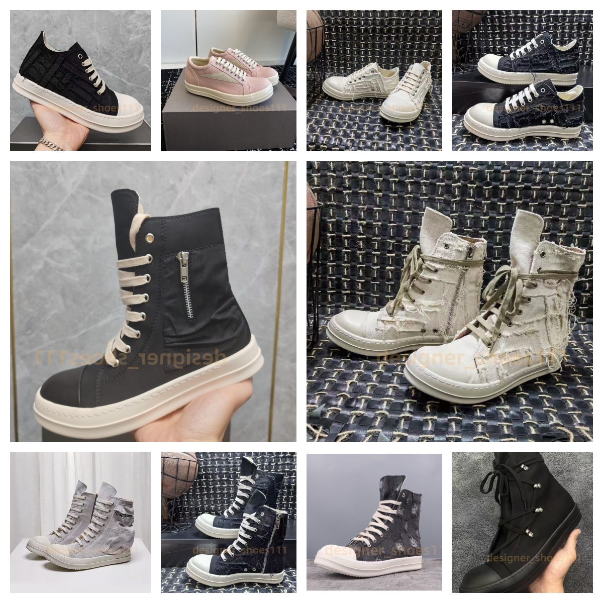ro boots designer womens boots men sneakers short Half boots fashion designer sneakers rubber bottom sole sneaker boots luxury canvas black shoes trainers 36-48