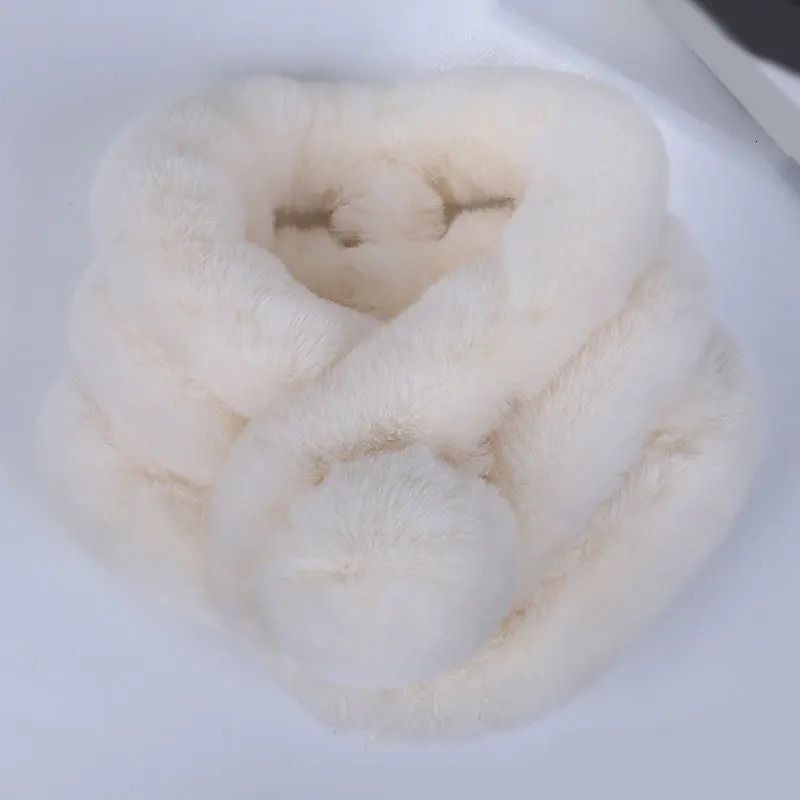 Women Winter Warm Thicken Scarfs Faux Fur Plush Cross Collar Scarf Shawl Warm Soft Thicken Snood ScarveS Scarf Wholesale 250928