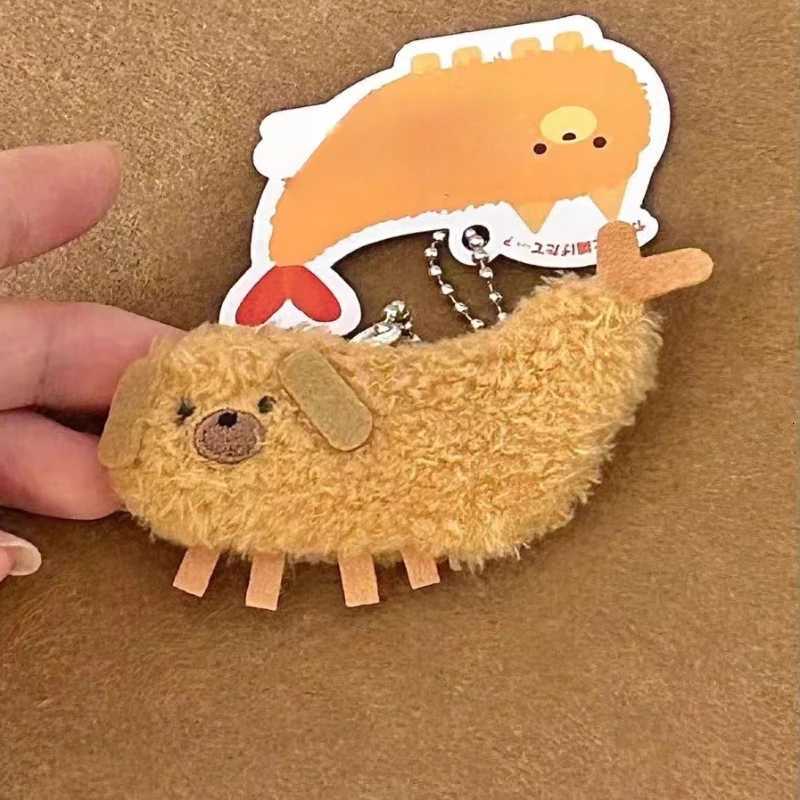 1PC Cartoon Fried Crayfish Plush Toy Funny Pendant Soft Stuffed Doll Keychain Backpack Car Bag Key Ring Decor Children ToysXJ250928