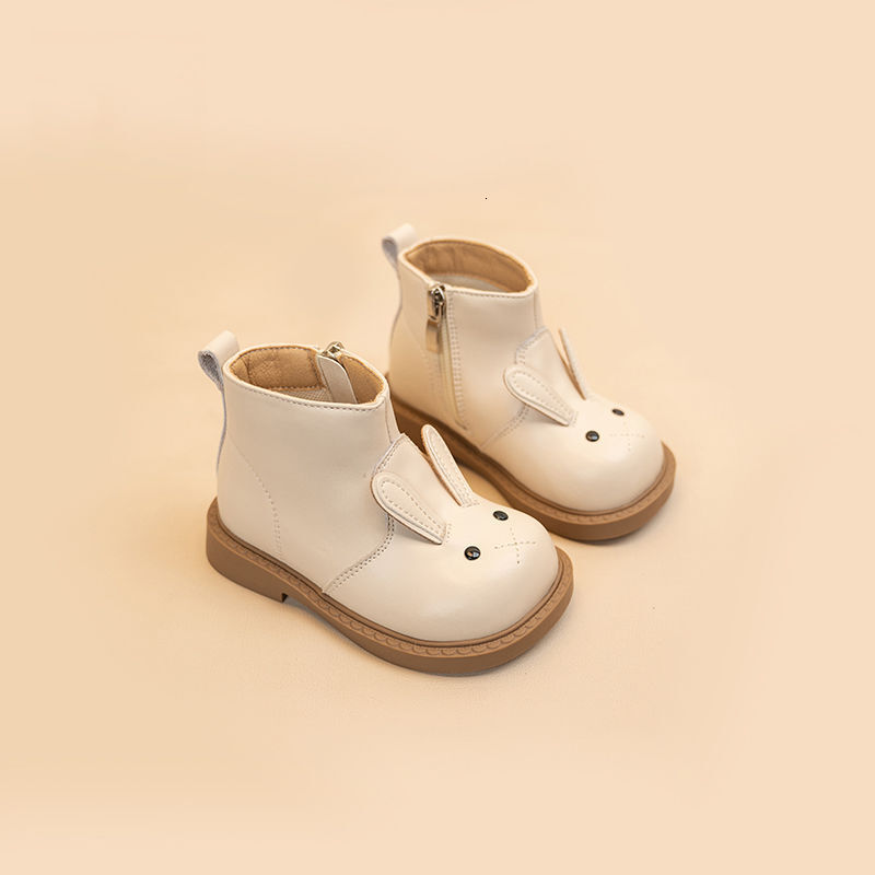 New baby and children's boots, leather boots, princess girl trend, Martin children's fashion wool lining, soft soled short boots, designer s