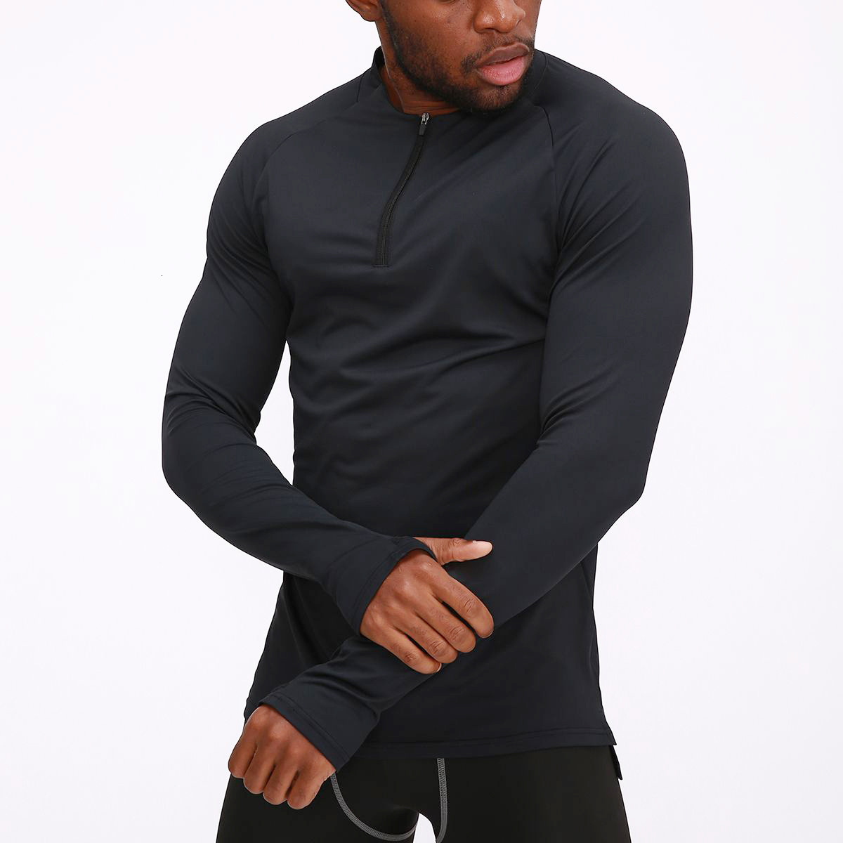 Fitness clothing for men, long-sleeve, quick-dry, breathable, outdoor running compression basketball sports compression shirt, men's sportswear