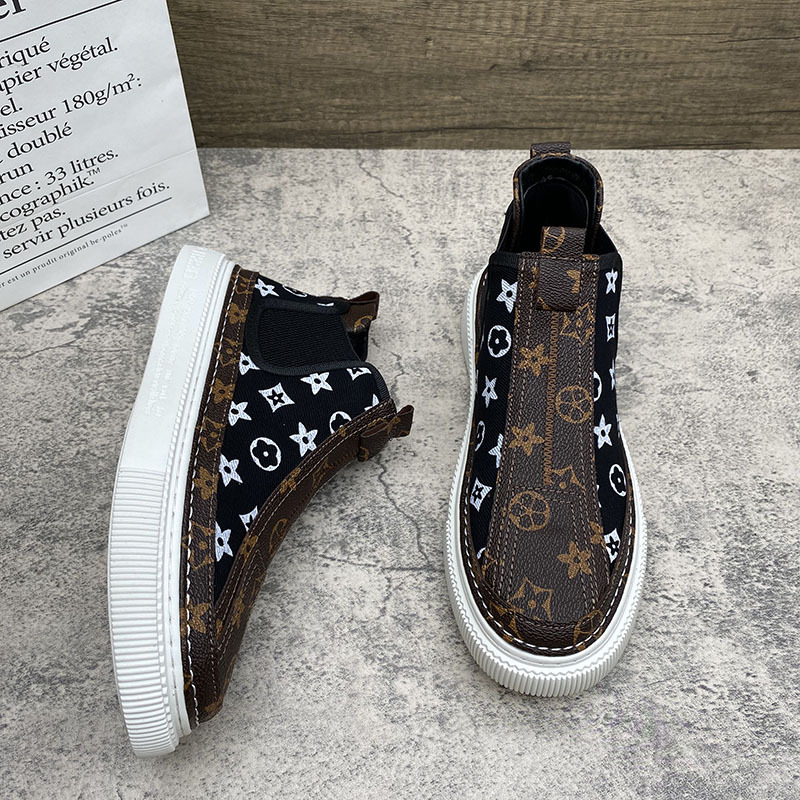 hot free shipping designer shoes Autumn and Winter New Trendy Board Shoes Casual Sports Versatile High Top Shoes for Men black green white