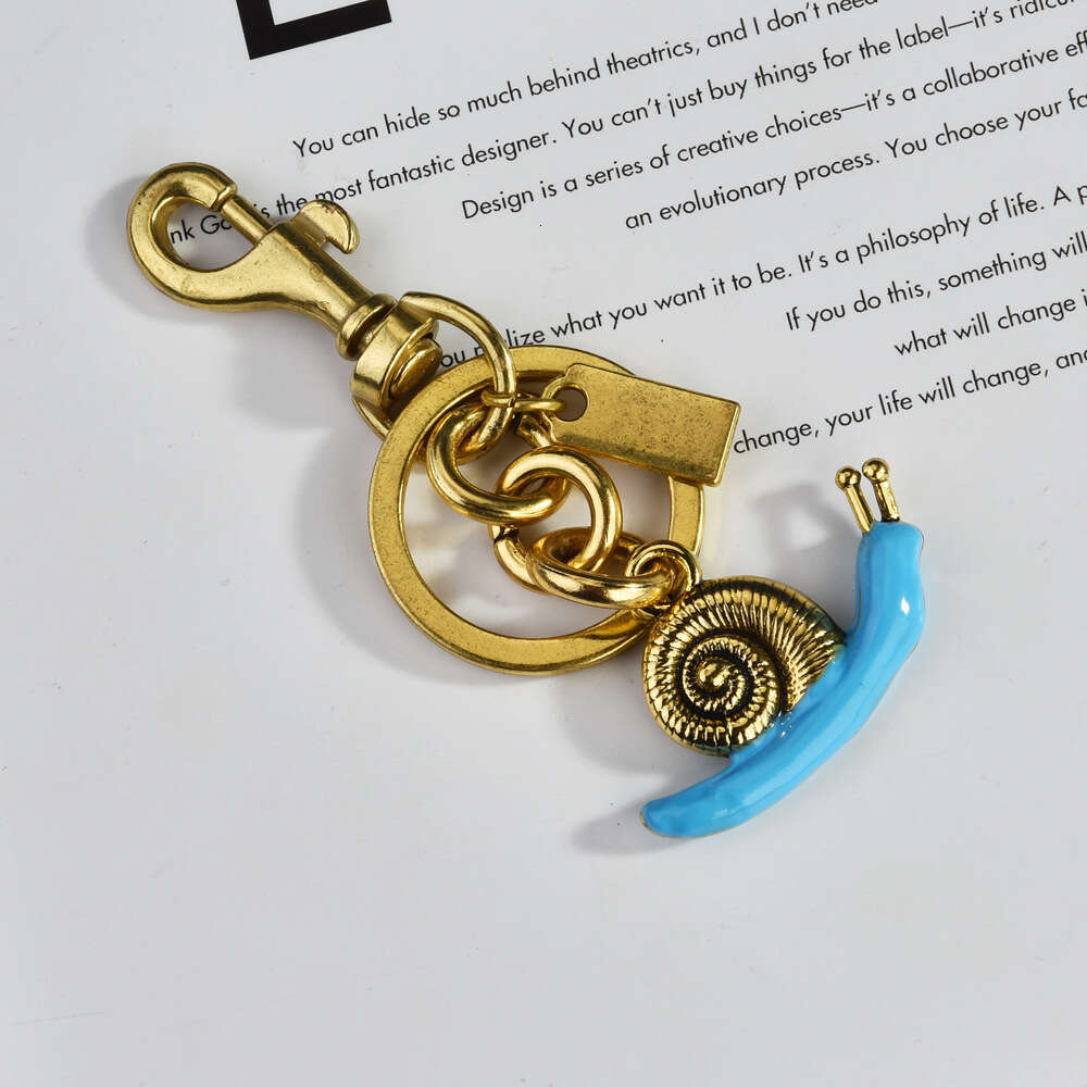 Snail Pendant Keychain Conch Shell Women's Accessory Fashionable Red Exquisite Bag