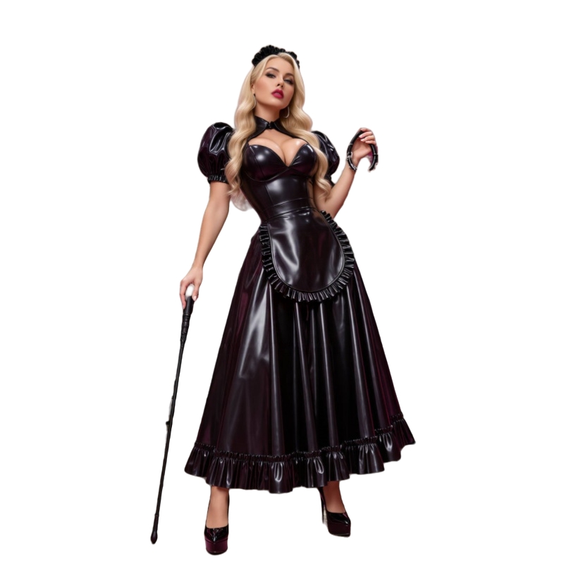 Classic Black Prom Dresses Ankle Length A-Line Cosplay Party Gowns Short Puff Sleeves Special Occasion Wear