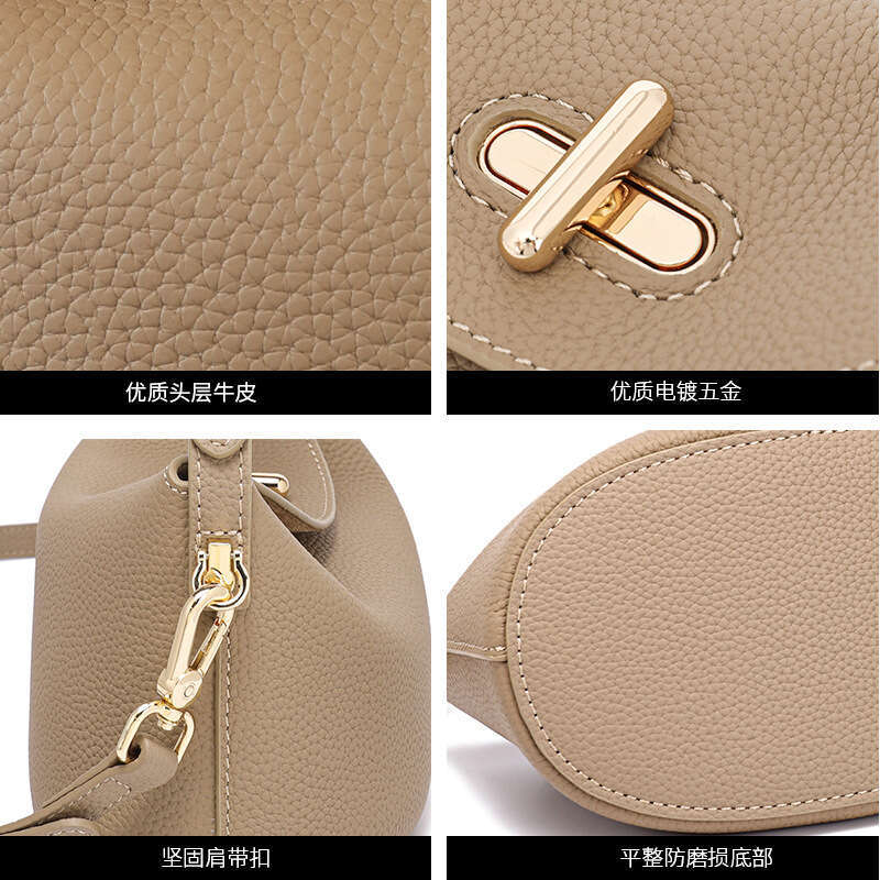 designer bag Luxury bag Fashion Handheld Bucket New Lightweight Casual Shoulder Genuine Leather Simple Women's Crossbody Bag Cowhide Trendy