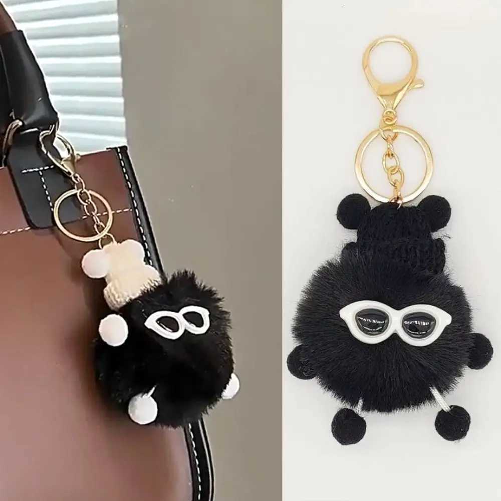 Plush Keychain Elf Rabbit Hair Pendant Imitation Plush Pendant Coal Ball Colorful Cute Creative Bag PendantXJ250928