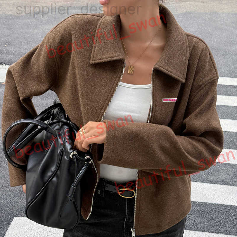 Women's Jackets designer Designer Casual Solid Color Long Sleeve Jacket Clothing Autumn Winter Zipper cardigan coat for women 0YNN