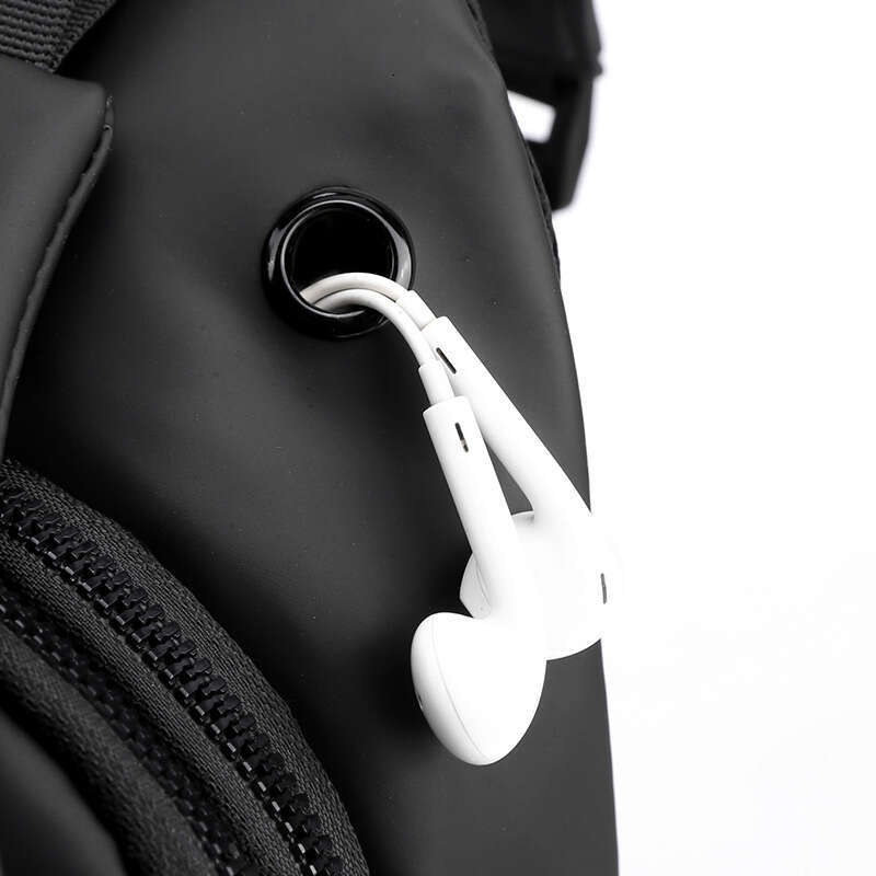 New Men's Chest Casual Large Capacity Single Shoulder Crossbody Korean Style Motorcycle Bag Water-Resistant Trendy Backpack