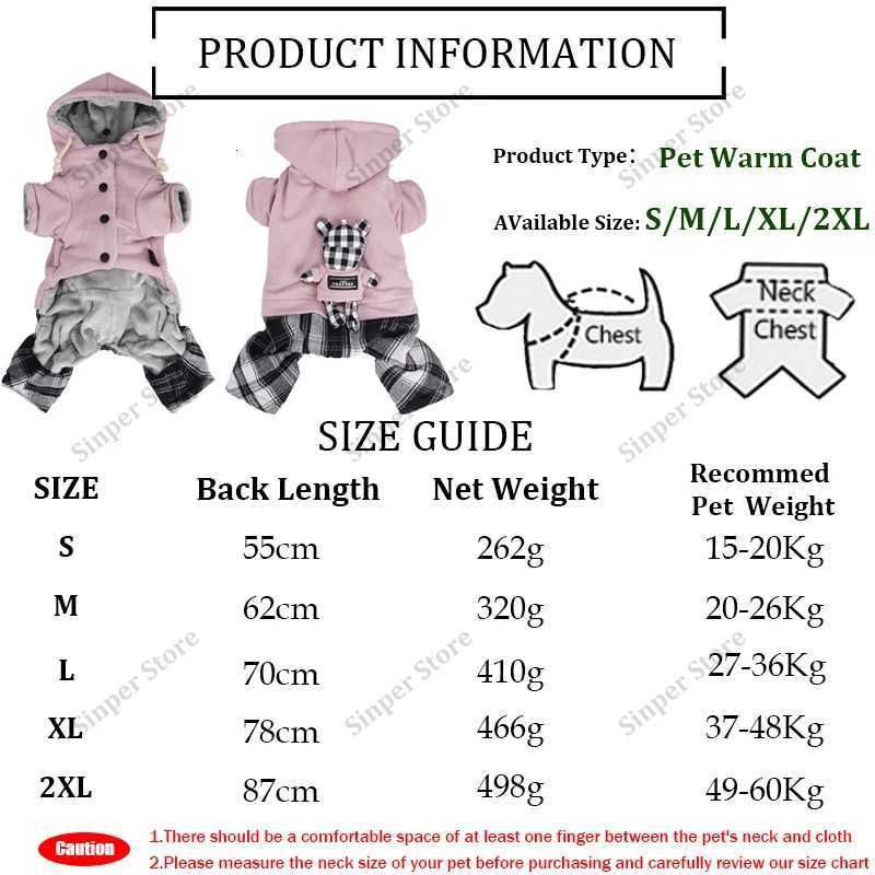 Fullbody Dog Coat Warm Fleece Dog et Windproof Dogs Winter Coat with Harness Built in Reflective Turtleneck Dogs Snowsuit X250928