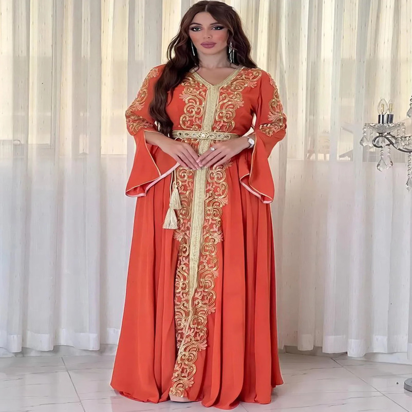 Eid Muslim Party Dress for Women Abaya Emboridery Jalabiya Morocco Dresses Abayas Kaftan Islam Vestidos Arab Long Robe 240715