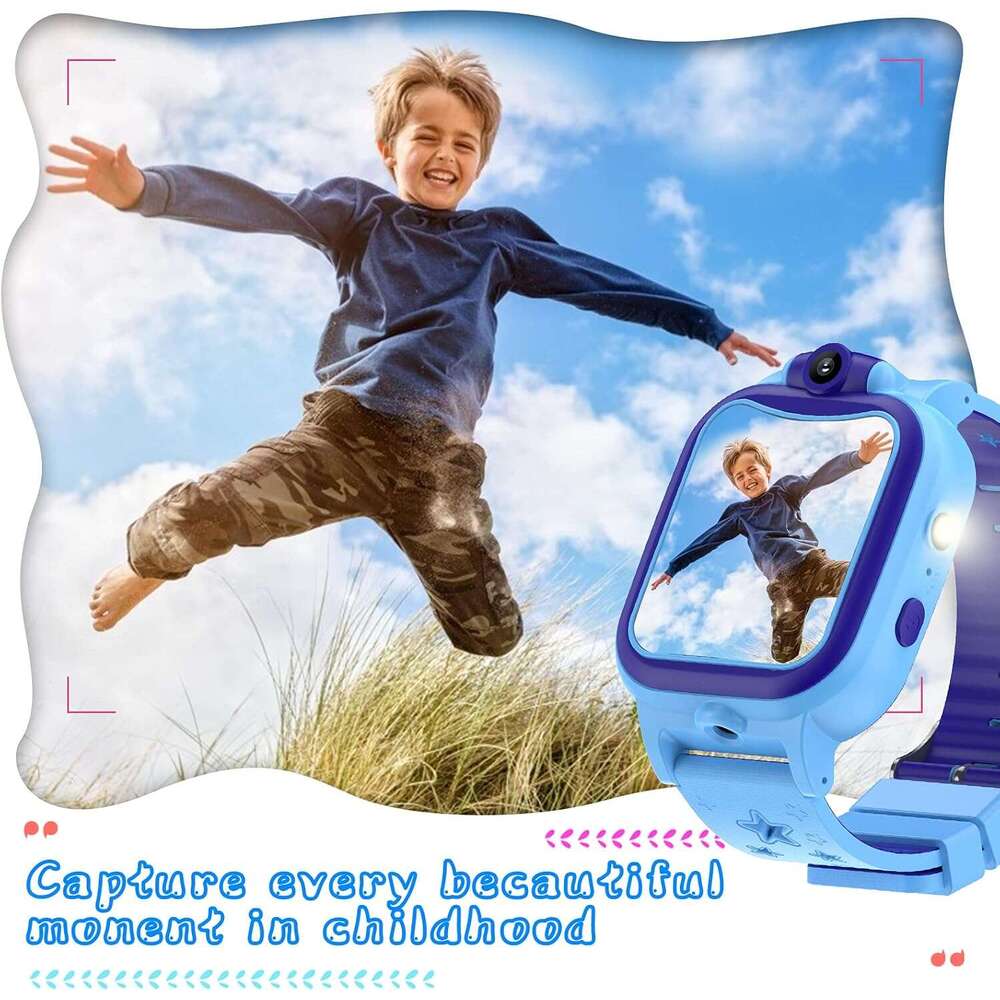 GYET Kids Smart 310 YearTouchscreen Children Digital Watch with Camera Mp3 Pedometer Games Boys Watches Toys Christmas Birthday Gifts Blue C251023