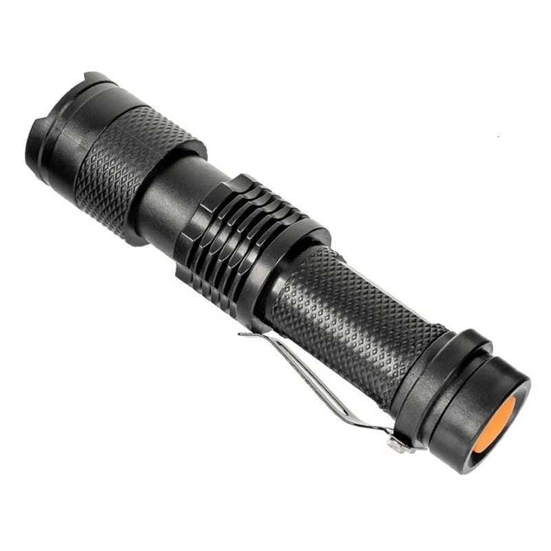 1x Waterproof Tactical Flashlights Portable LED Camping Lamps 3Mode Handheld Powerful LED Torch Light Lanterns Self Defense D2509281