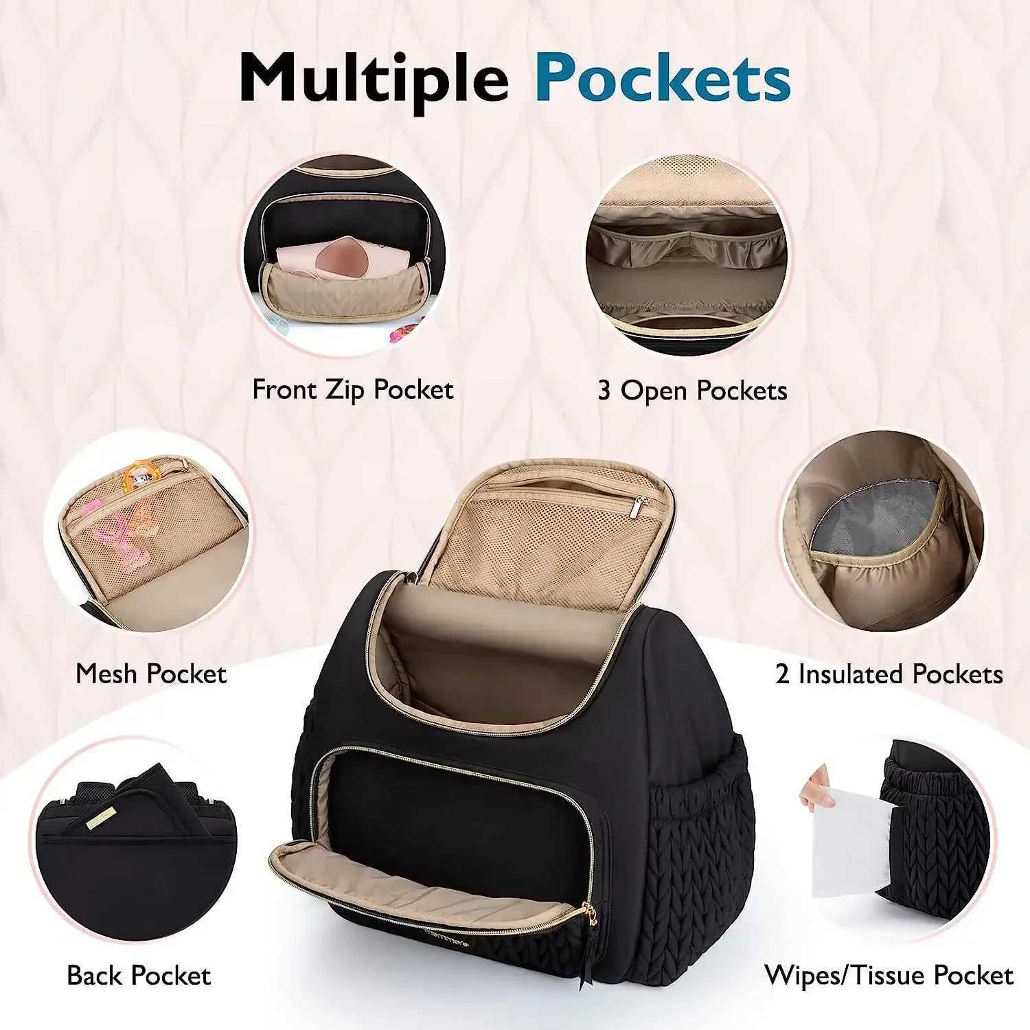Large Capaci Organizer Mommy Bag For Baby Diapers Outdoor Stroller Hanging Bags Materni Women Fashion Backpack LightweightXJ250928