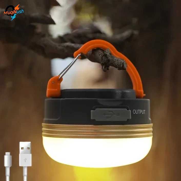 MuqiNush Rechargeable Hanging Type LED Camp Lantern Magnet Base Portable Tent Light With 3 Modes for Camping Hiking Fishing C250928