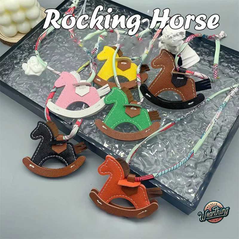Luxury Fashion Rocking Horse Pendant Phone Lanyard Colorful Luxury Keychains For Woman Girls Backpack Decoration Accessories Gifts Y250929as