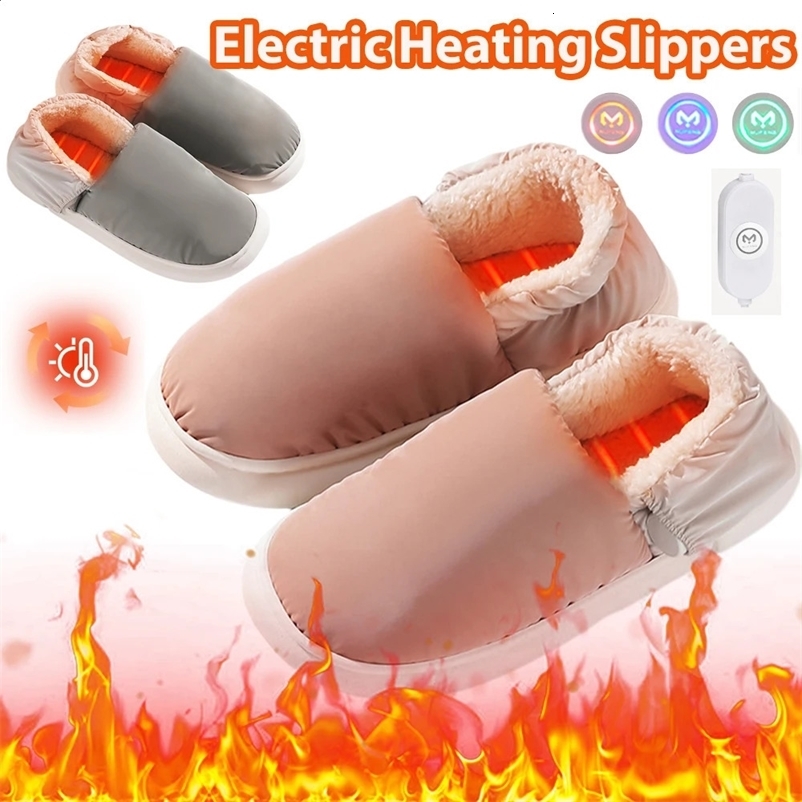 Neutral electric heating slider with 3 heating levels USB heating slider rechargeable foot warmer shoes suitable for winter241127bj