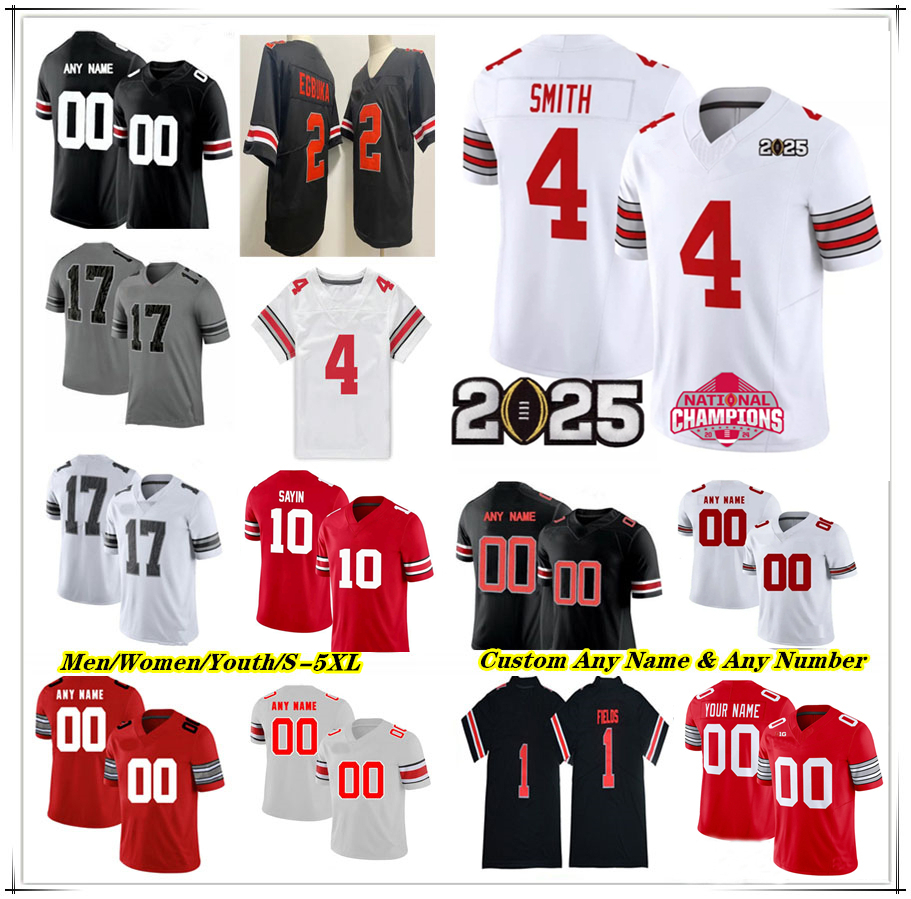 Jeremiah Smith Julian Sayin College Football Jersey Ohio Bo Jackson CJ Donaldson Caleb Downs James Peoples Carnell Tate Arvell Reese Sonny Styles Will Kacmarek 5XL