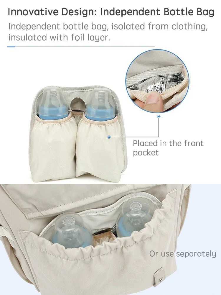 Baby Nappy Bag with 2pcs Stroller Hooks Mummy Bag Backpack Waterproof Outdoor Travel Mommy Materni Bag for Baby StuffXJ250928