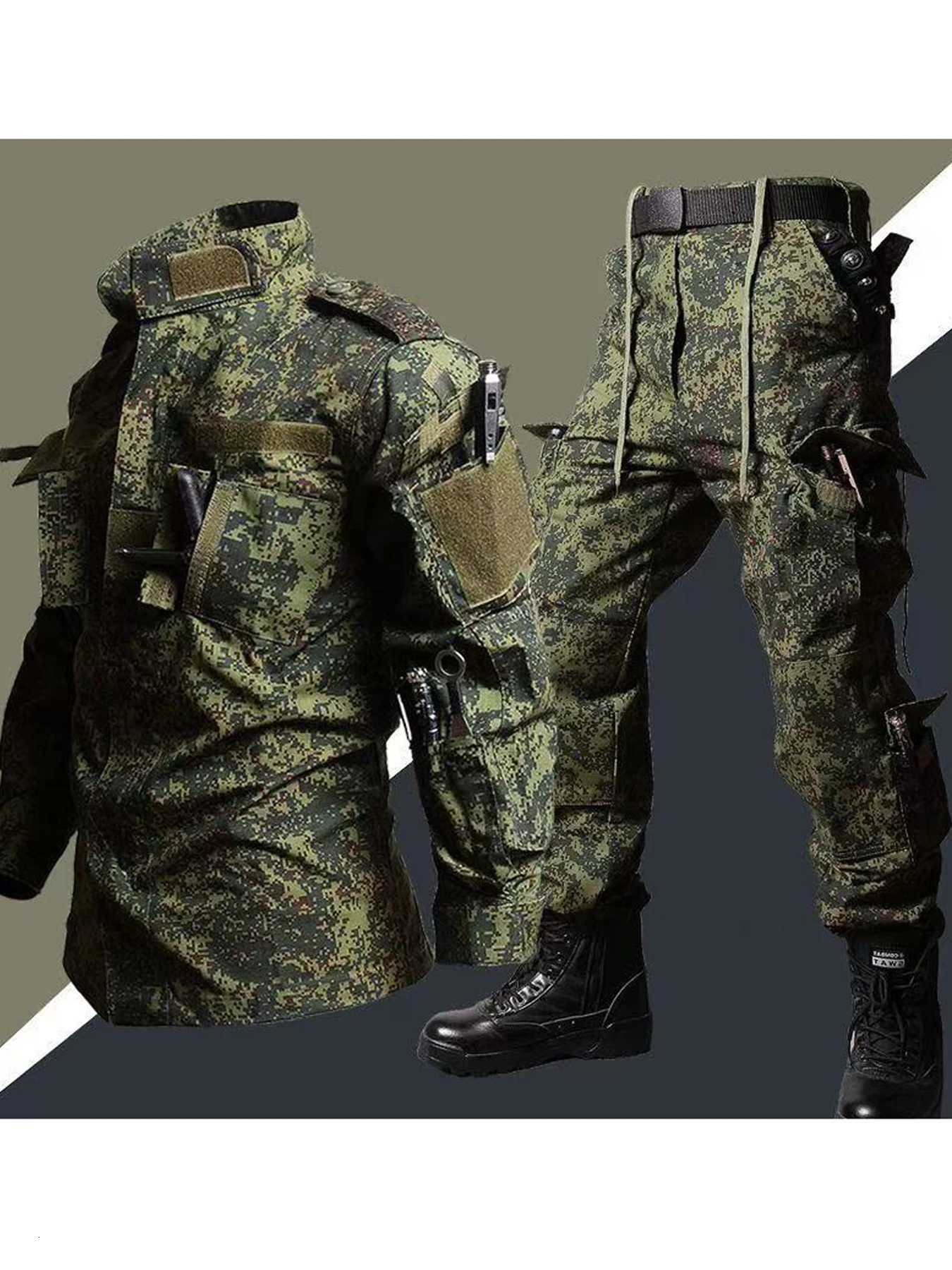 Tactical Uniform ACU Military Outdoor Russian Green Camouflage Suit Hunting Shirts Pants Fish Trainning Airsoft Clothes Sets W250928