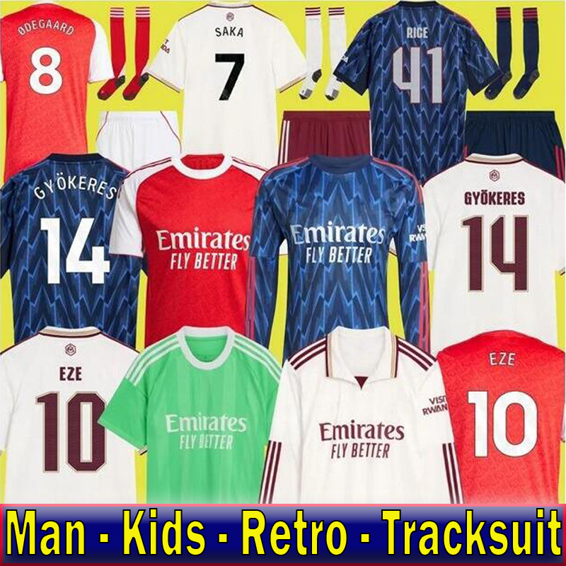 25 26 CALAFIORI soccer jerseys RICE SAKA STERLING Fans Player J.TIMBER MARTINELLI RUSSO 2024 2025 football shirt Men Kids ODEGAARD SAMBI VIEIRA SAL...