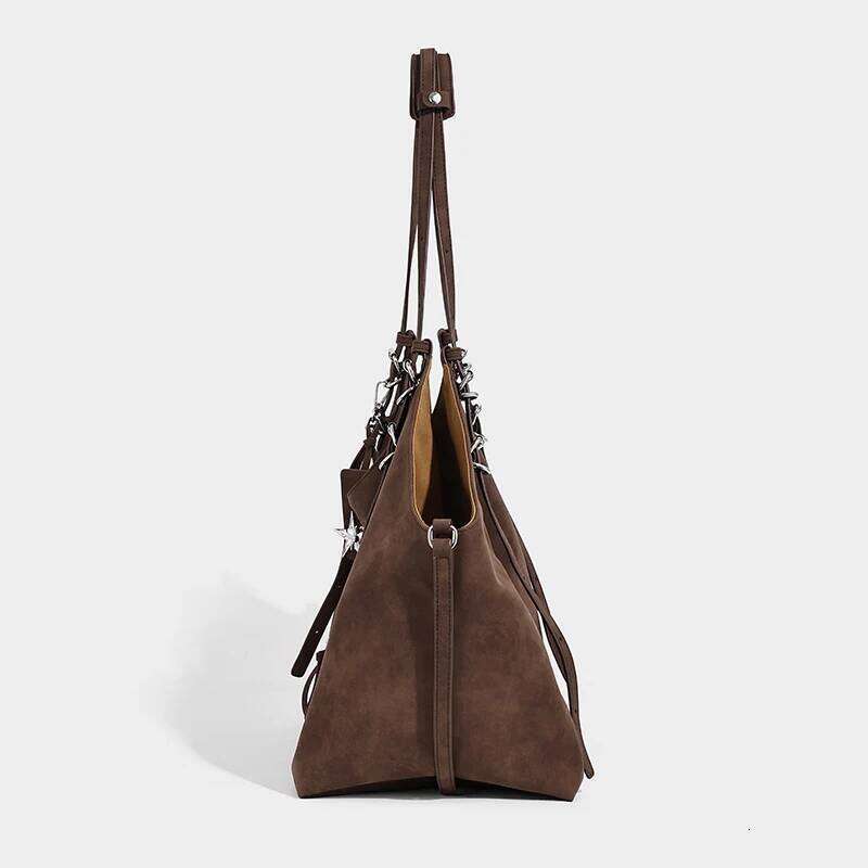 Autumn And Winter Vintage Faux Suede tote bag Commuter Large Capacity Shoulder bag With Purse bags