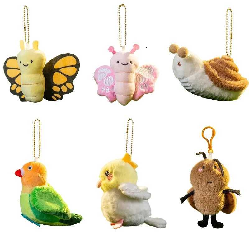 Creative Plush Animal Insect Pendant Cartoon Fresh Keychain Key Pendant Toy INS Style Bagpack Decor Car Pendant Kid GiftXJ250928